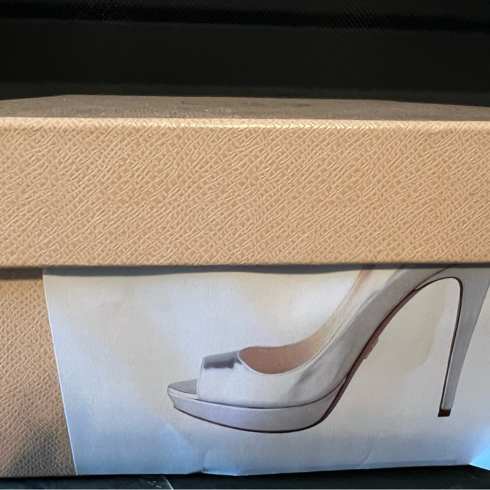 Prada Calzature Donna Size 35.5 Stiletto Heels Argento/Silver - Picture 12 of 13